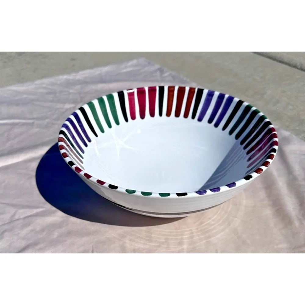 DERUTA BELLO Handmade SALAD SERVING BOWL / 9.75in / ITALY MAJOLICA / B Goldsmith